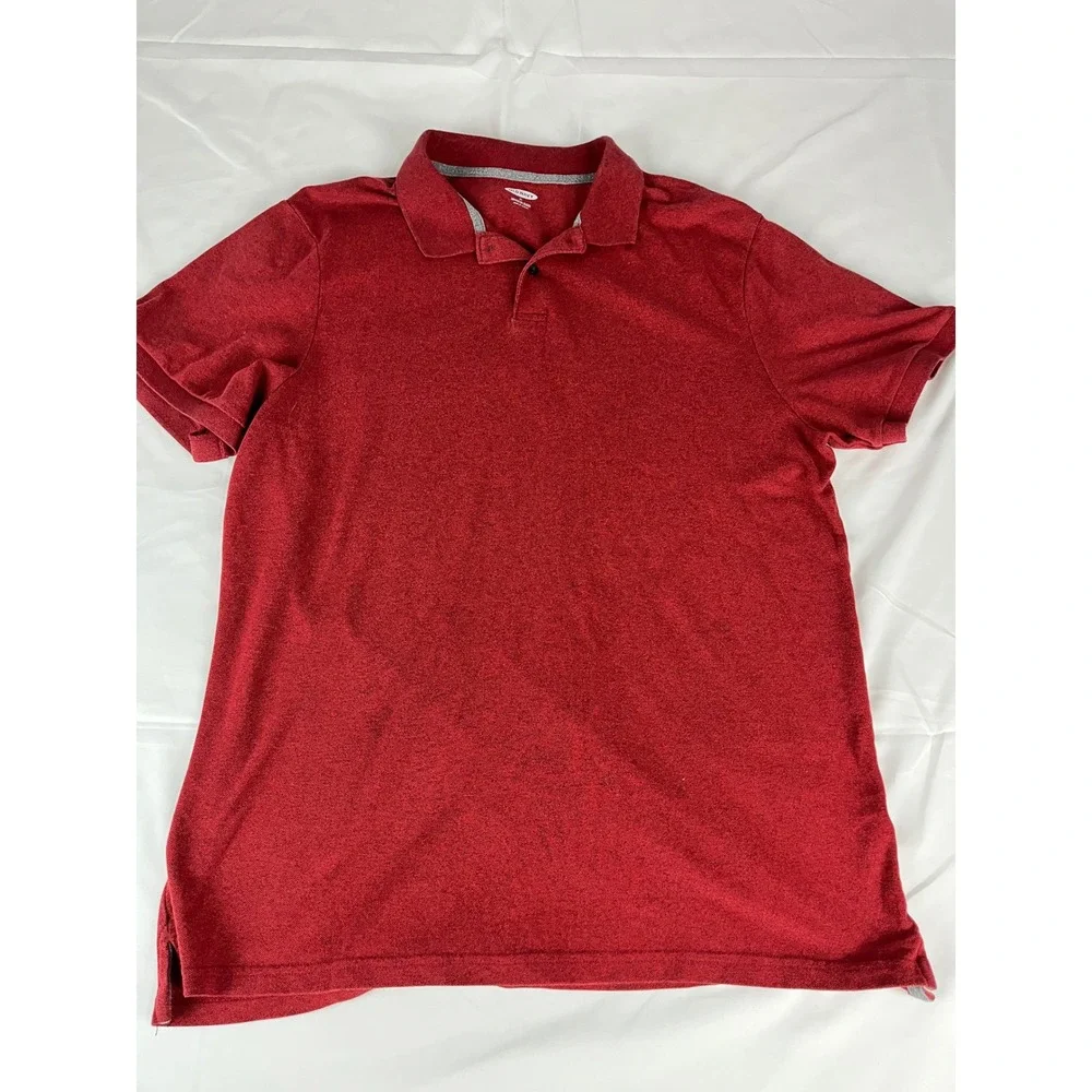 Old Navy Mens XL Polo Shirt Red Heather‎ Short Sleeve Built-In Flex Casual
